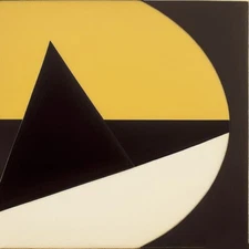 Medium Abstract Painting 2x2 ft. Post-Modernism Geometric Demrin Cubism II NEW