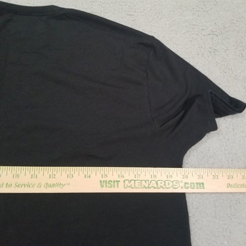 Nordstrom Shirt Mens Medium Black Short Sleeve Crew Neck Stretch Casual - Picture 14 of 15