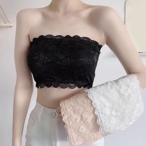 Seamless Strapless Wrap Chest Lace Tube Bra Tops One Piece Women Bras Solid Thin