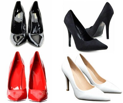 NEU DAMEN STILETTO HOHE ABSÄTZE SPITZE ZEHE PARTY COURT PLATEAU SCHUHE 