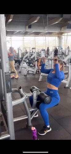 Women’s Blue Athletic Leggings - One Size, Style & Comfort - Picture 3 of 4