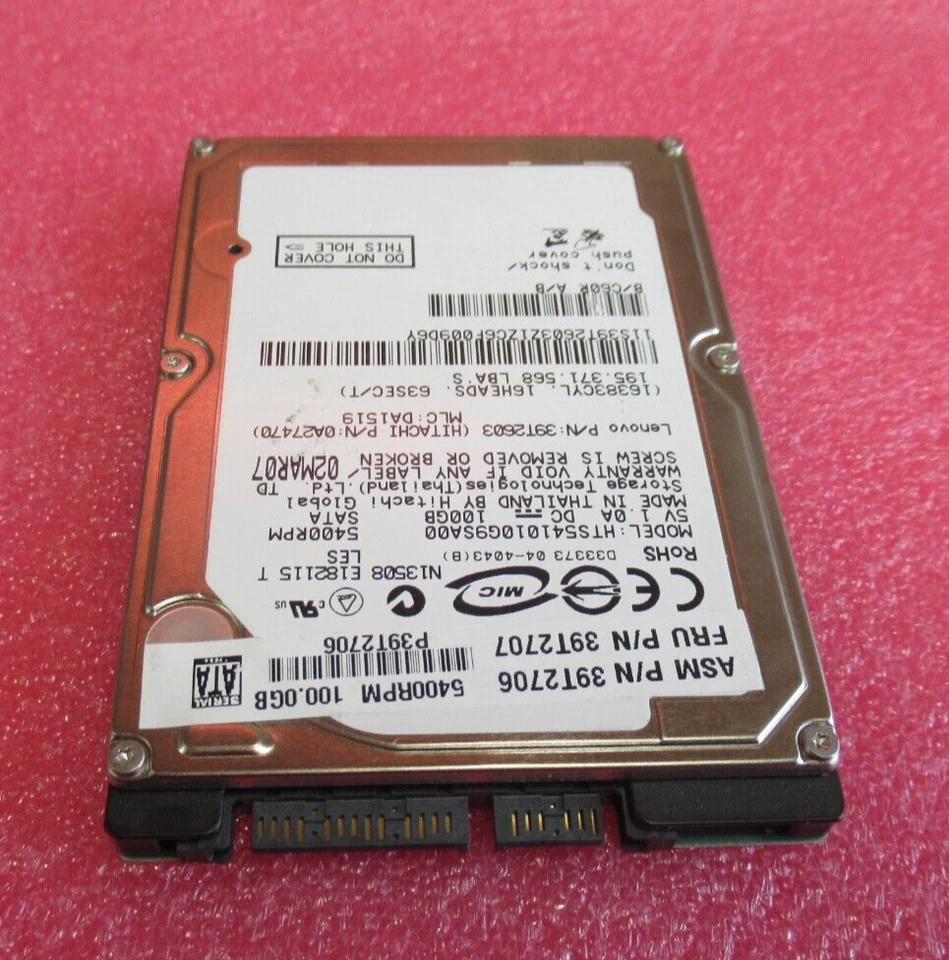 Hitachi HTS541010G9SA00 Travelstar 5K100 100GB 5400RPM 8MB 2.5" Internal HDD - Image 4 of 4