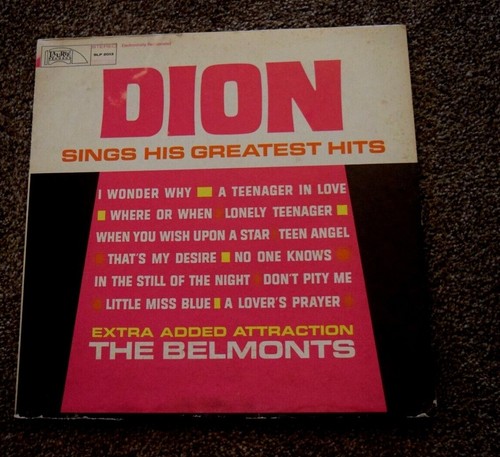 VINTAGE VINYL, "GREATEST HITS," DION SINGS, SLP-2013, Pre-Owned, 1970's - Picture 2 of 6