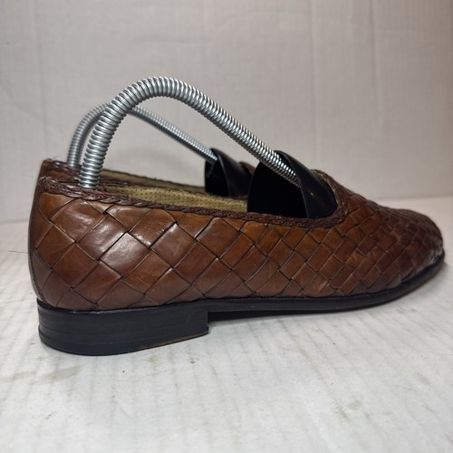 Mocasines Mezlan Scirocco tejido cesta hombre talla 7 M zapatos sin cordones hechos a mano España aa - Imagen 8 de 19