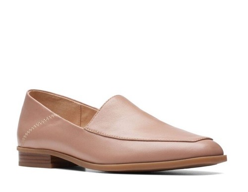 NIB CLARKS Sarafyna Freva Leather Flat Women US Size 11 M Praline Career Office - Picture 6 of 12