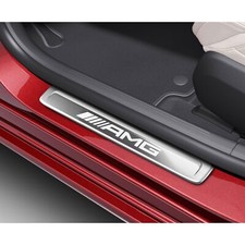 AMG Wechselcover Einstiegsleisten silber/weiß Code U25 C-Klasse 206 NEU