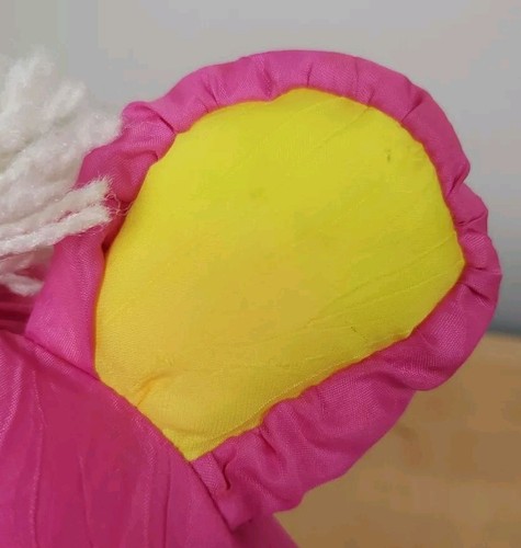 Puffalump Fisher Price grande peluche rosa hawaiano cose selvagge rinoceronte 1987 vintage 17" - Foto 12 di 15
