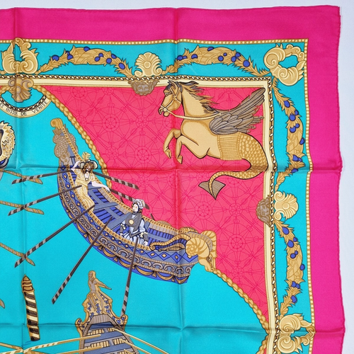 RARE VINTAGE HERMES Silk Scarf "Les Bissone de Venise" Carre 90 by Annie Faivre - Picture 7 of 15