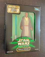 STAR WARS Power Force (1998) -- MACE WINDU Sneak Preview Boxed Action Figure