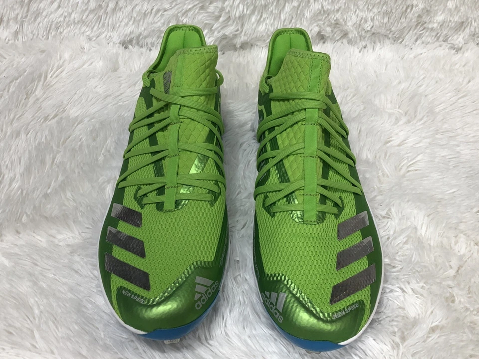 Chuteiras de beisebol Adidas Adizero Afterburner 6 novas velocidades verdes masculinas 13,5 F34363 - Imagem 2 de 4