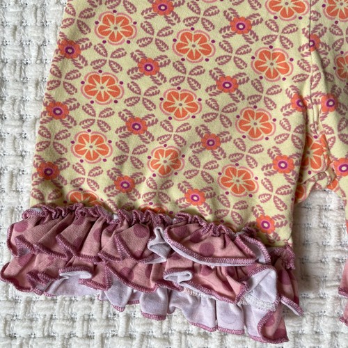 Matilda Jane Happy & Free Theme Park Shorties Girls 8 Floral Ruffle Yellow HTF - Picture 3 of 9