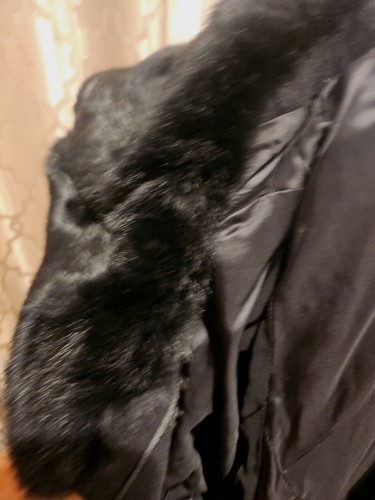 Cappotto lungo lana/cashmere di Cinzia ROCCA. Taglia 14 con collare del coniglio. - Foto 6 di 8