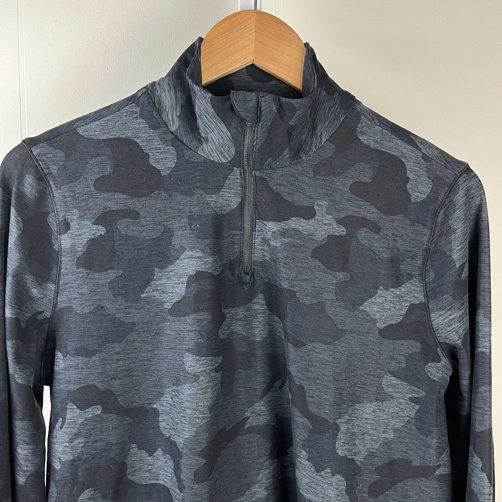 yogalicious camo 1/4 zip pullover athletic shirt