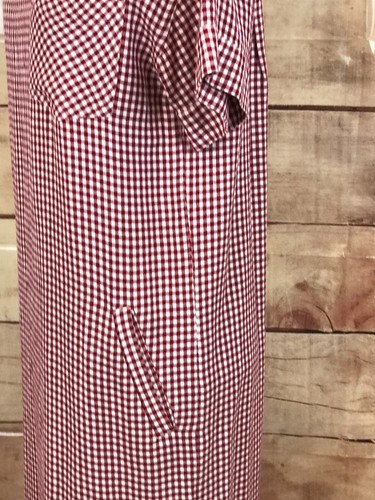 Madewell Women XS Plaid White/Red Woven Dress Relaxed Fit Pockets Keyhole Back - Picture 6 of 14