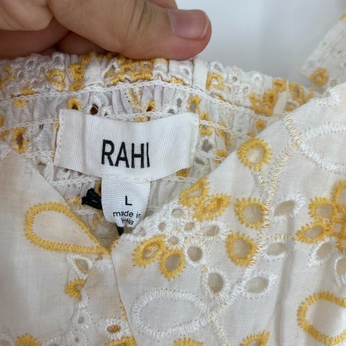 Rahi NWT Perrie Bralette Sleeveless Lace Detail Cropped Cotton Eyelet Large New - Picture 8 of 10
