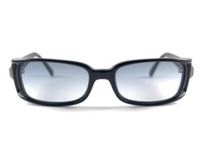 VINTAGE VERSACE MOD 554H RECTANGULAR BLACK FRAME SUNGLASSES 2000'S MADE IN ITALY