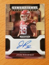 2022 Prizm Draft Sensational Signatures #16 John Ridgeway Arkansas Auto