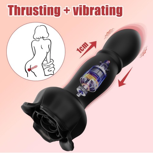 Thrusting Anal Butt Plug Dildo Vibrator Prostate Massager Sex Toys for Men Women - Picture 15 of 16