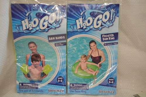 U PICK Set 2 Anillos de Natación Esmerilados 30" y Bandas de Brazo 10" Rosa o VERDE Edades 3-6 Agua - Imagen 8 de 9
