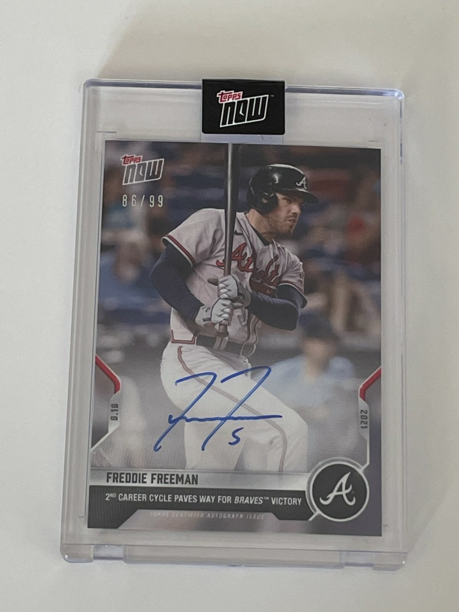 2021 Topps Now 678 Atlanta Braves FREDDIE FREEMAN Autograph
