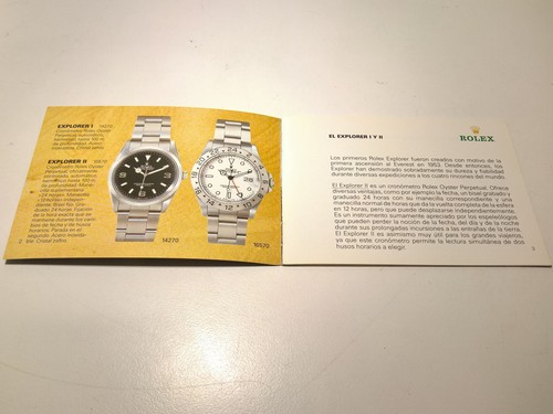 ULTRA RARE ROLEX BOOKLET EXPLORER 14270/16570/114270 DIFFERENT LANGUAGES/YEARS - Picture 7 of 25