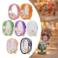 Small Doll Bag Zipper Closure Clear Figure Display Bag for Doll Collectors