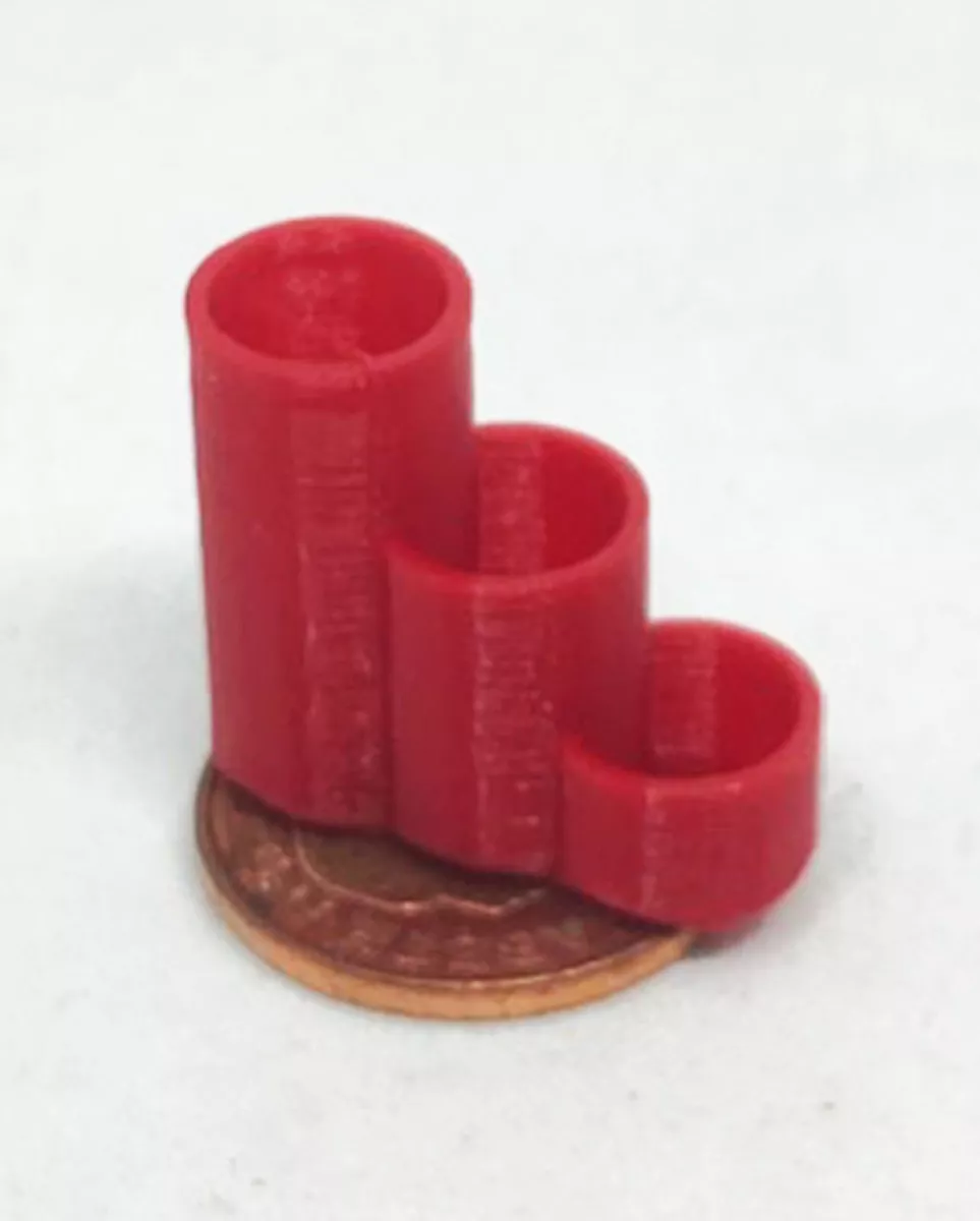 Red Plastic Stationery Holder Office Accessories 1 12 Scale Tumdee Dolls House