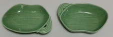 (2) Hoenig of California green speckled dishes #984