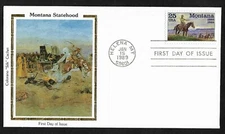 #2401  25c Moontana Statehood Centennial - Colorano "Silk" FDC
