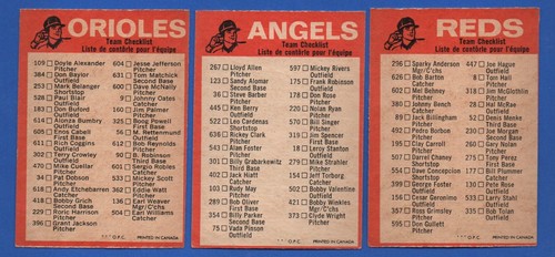 1973 OPC O PEE CHEE BASEBALL CARD ERROR VARIATION 529-660 & CHECKLIST SEE LIST - Picture 313 of 357