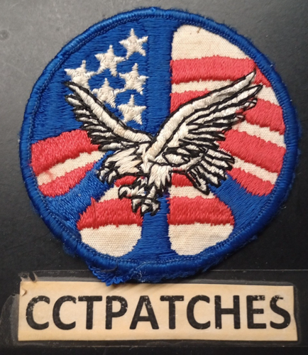 ADLER FRIEDENSZEICHEN AMERIKANISCHE FLAGGE PATCH - Bild 1 von 2