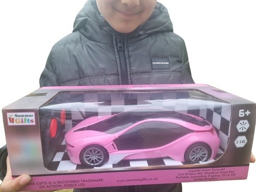 BMW i8 Rc Pink Radio Remote Control Car 10km/h Coupe JEFFREE Celebrity Car - Picture 10 of 13