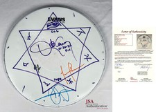 Maynard TOOL Band Signed Stage Used 14" Drumhead 22-10-23 Kelowna Prospera JSA Maynard TOOL Band Signed Stage Used 14" Drumhead 22-10-23 Kelowna Prospera JSA