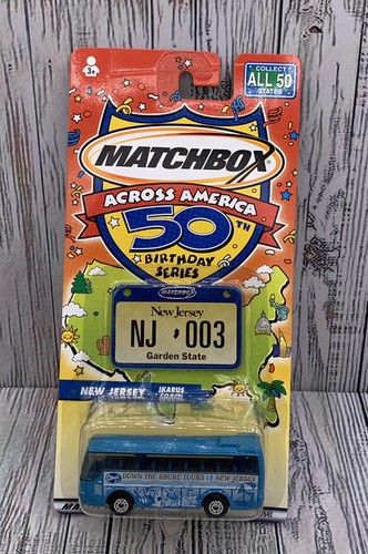 Matchbox Across America 50th Birthday Series Ikarus Coach Diecast Bus NJ New - Picture 1 of 5