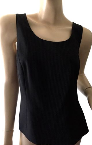 Elie Tahari Arthur Levine Women's Black Jacket & Top w/White Stripes 12 - Picture 4 of 4