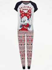 BNWT Official Disney Minnie Mouse Pyjamas PJ's Size UK16-18