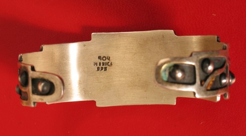 FABULOUS VINTAGE STERLING SILVER MODERNIST BEADED DESIGN MEXICO BRACELET FINE !! - Picture 3 of 3