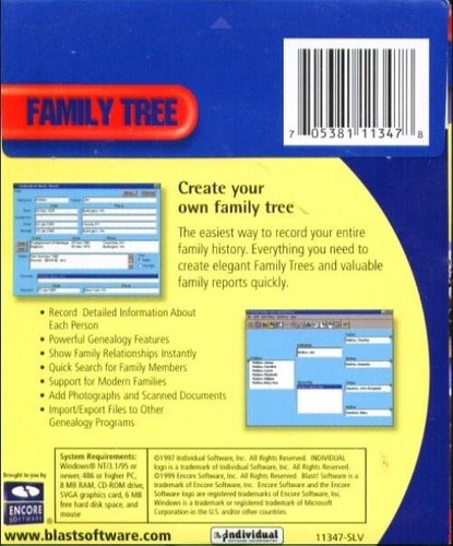 Family Tree CD-ROM for Windows - NEW CD in SLEEVE - Picture 3 of 3