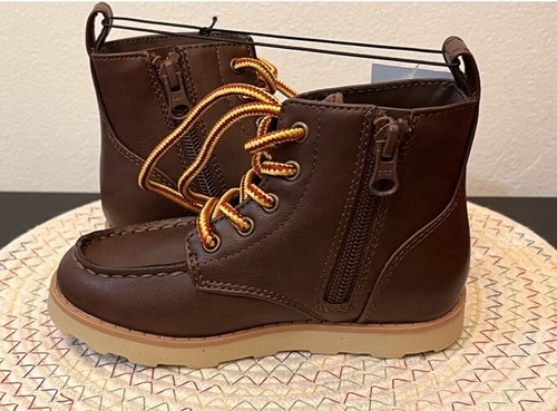 Cat & Jack Toddler Boy’s Greyson Boots Brown Size 9 NEW