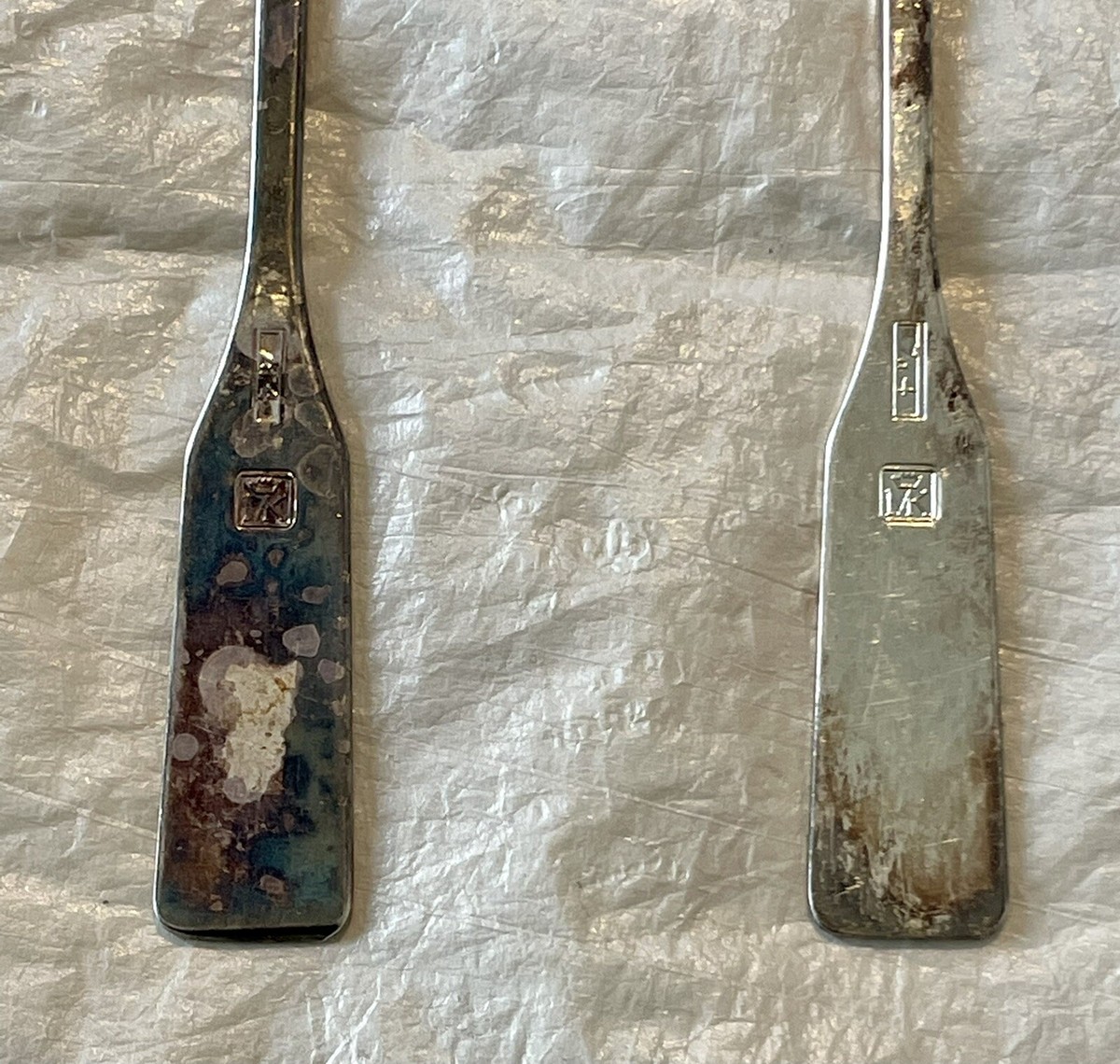 Vintage Silverplate Salad Serving Set Spoon Fork MK Zn4 Home