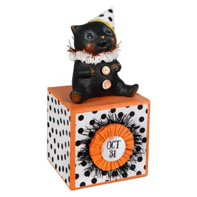 Party Hat Kitty On Block
