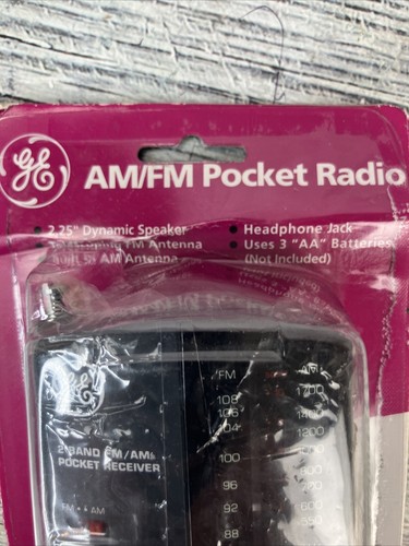 GE 7-2584S AM/FM Taschenradio 2-Band-Empfänger tragbar Vintage versiegelt - Bild 2 von 4