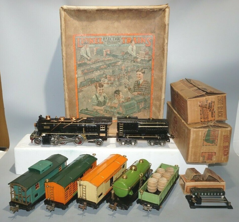 LIONEL FREIGHT SET O-GAUGE 239E W 260E ENGINE, 812 813 814 815 817 OB SET BOX LIONEL FREIGHT SET O-GAUGE 239E W 260E ENGINE, 812 813 814 815 817 OB SET BOX