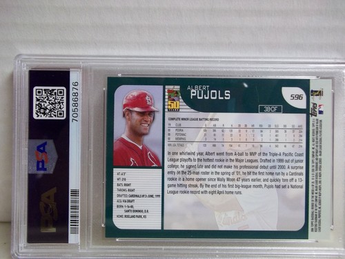 2006 Topps Albert Pujols PSA Gem Mint 10 Card #6 Rookie of the Week Cardinals - Picture 5 of 5