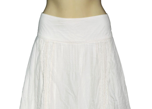 Ewa I Walla Vintage Lagenlook Skirt M 8 Women Casual Tiered Tine Short NEW 41305 - Picture 2 of 6