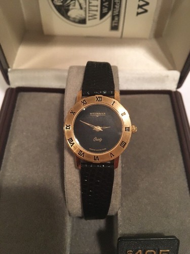 Wittnauer Ladies Vintage Gold Tone Quarts Watch NWT New Battery Leather Band - Bild 8 von 8