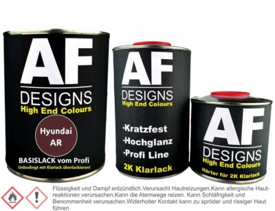 Hyundai AR Canton Cherry Perl 1,25L Basislack Klarlack Härter Autolack spritzfer