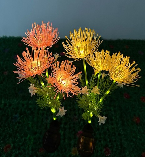 LED Solar Powered Flower Lights Outdoor Garden Yard Stake Landscape Lamp Decor - Picture 11 of 13