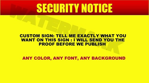CUSTOM REG SECURITY SAFETY SIGN AUTHORIZED WORK HOME BUSINESS PHOTO ALL SIZES 02 - Picture 1 of 6