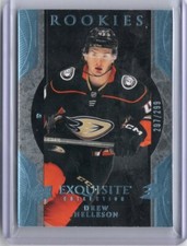 2023-24 Upper Deck Ice #R32 Drew Helleson Exquisite Collection RC Blue /299